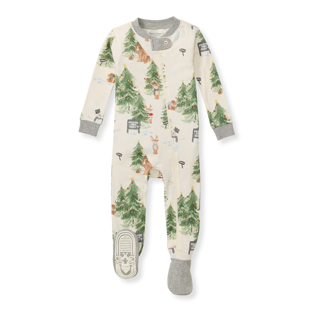 Christmas Tree Farm Matching Organic Cotton Pajamas - Sleeper