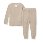 Load image into Gallery viewer, Honeysoft™ Baby Waffle Thermal PJ Set - Delicate Doe
