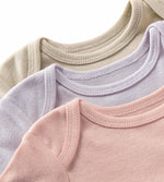 Load image into Gallery viewer, Organic Solid Short Sleeve Bodysuits - Set of 3 - Pink Sand
