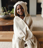 Load image into Gallery viewer, Organic Cotton Toddler Hooded Bear Towel
