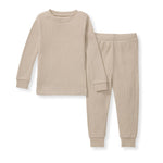 Load image into Gallery viewer, Honeysoft™ Baby Waffle Thermal PJ Set - Delicate Doe
