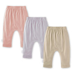 Load image into Gallery viewer, Organic Cotton Baby Harem Pants - Set of 3 - Pink Sand
