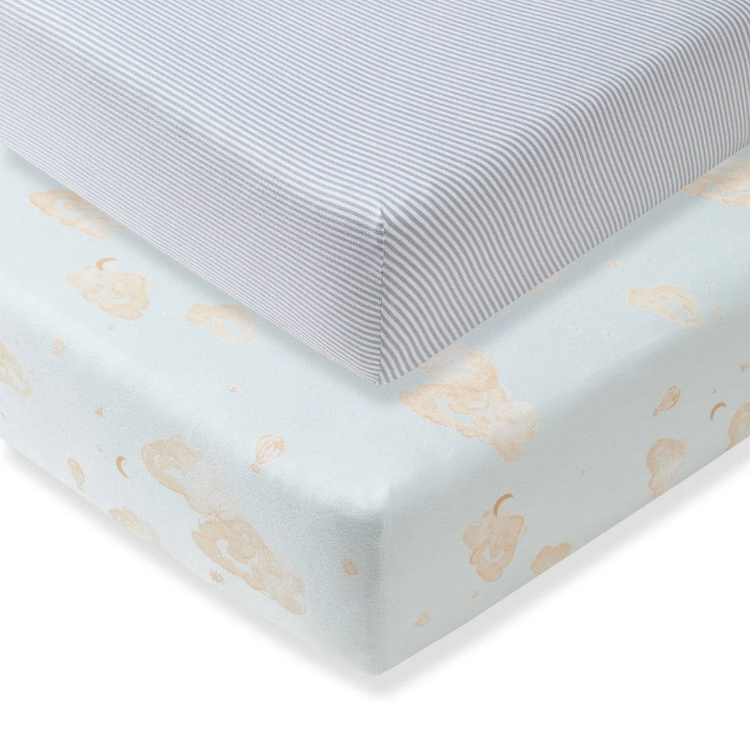 Set of 2 Good Night Sky Crib Sheets