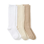 Load image into Gallery viewer, Set of 3 Cable Knit Knee High Socks
