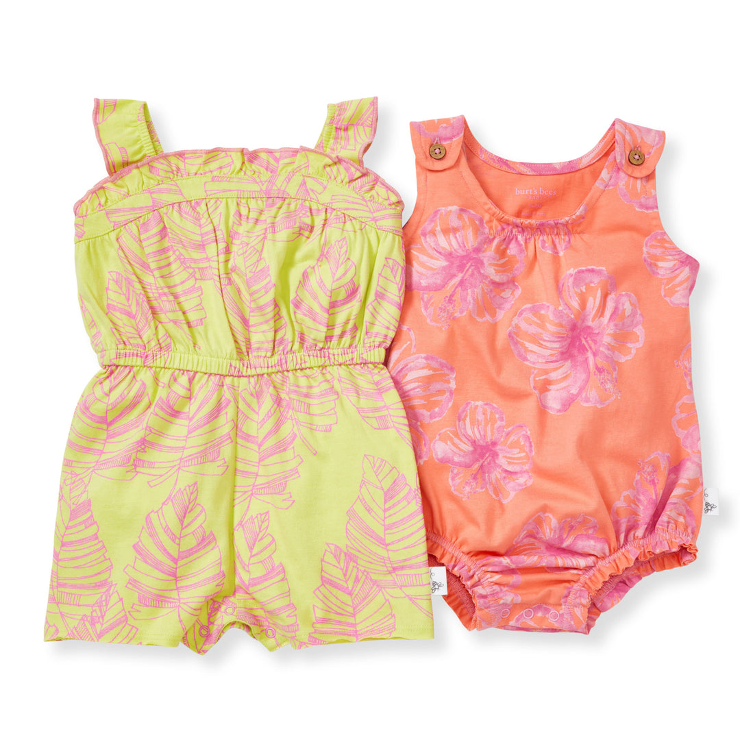 2 Pack Transparent Jungle Romper Set