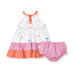 Load image into Gallery viewer, Beach Shack Dress &amp; Diaper Cover Set
