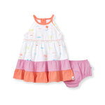 Load image into Gallery viewer, Beach Shack Dress &amp; Diaper Cover Set
