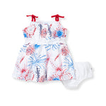 Load image into Gallery viewer, Fireworks Dress &amp; Diaper Cover Set - Infant
