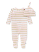 Load image into Gallery viewer, Coastal Stripe Flutter Jumpsuit &amp; Knot Top Hat Set
