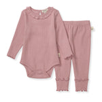 Load image into Gallery viewer, Thermal Bodysuit &amp; Pant Set - Persian Rose
