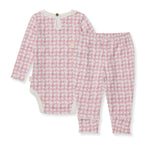 Load image into Gallery viewer, Herringbone Bodysuit &amp; Pant Set - Persian Rose
