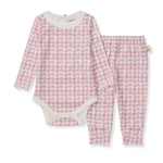 Load image into Gallery viewer, Herringbone Bodysuit &amp; Pant Set - Persian Rose
