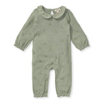 Load image into Gallery viewer, Raised Terry Bee Jumpsuit - Marine Green
