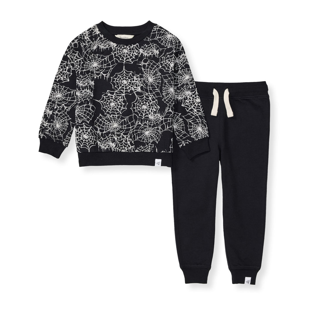 Spiderwebs Organic Boy Shirt and Pants Infant Set