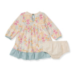 Load image into Gallery viewer, Honey Bee Toile Dress &amp; Diaper Cover
