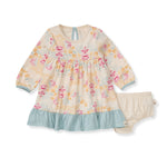 Load image into Gallery viewer, Honey Bee Toile Dress &amp; Diaper Cover
