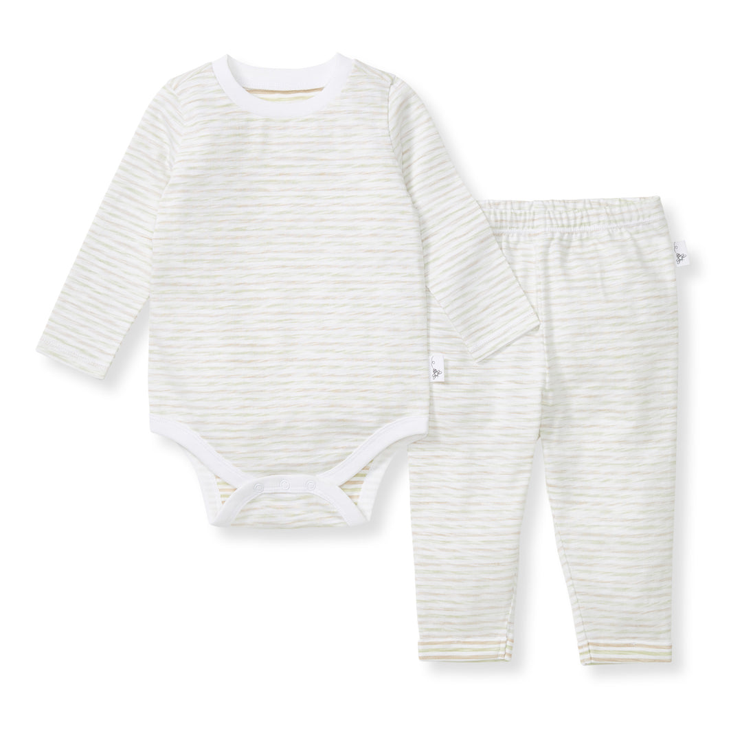 Slub Stripe Bodysuit Set