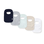 Load image into Gallery viewer, Set of 5 Solid Lap Shoulder Bibs
