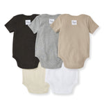 Load image into Gallery viewer, Set of 5 Solid Short Sleeve Bodysuits
