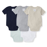 Load image into Gallery viewer, Set of 5 Solid Short Sleeve Bodysuits
