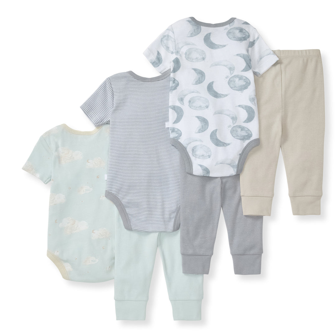 6 Piece Bodysuit & Pant Set - Quarry