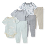 Load image into Gallery viewer, 6 Piece Bodysuit &amp; Pant Set - Quarry
