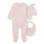 Load image into Gallery viewer, 3 Piece Jumpsuit, Hat &amp; Bib Set
