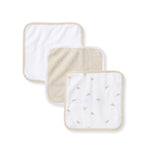 Load image into Gallery viewer, Set of 3 Golden Bee Knit Terry Washcloths
