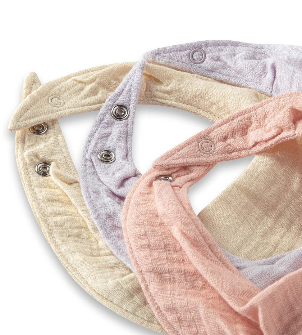 Organic Cotton Baby Bandana Bibs - Pink Sand