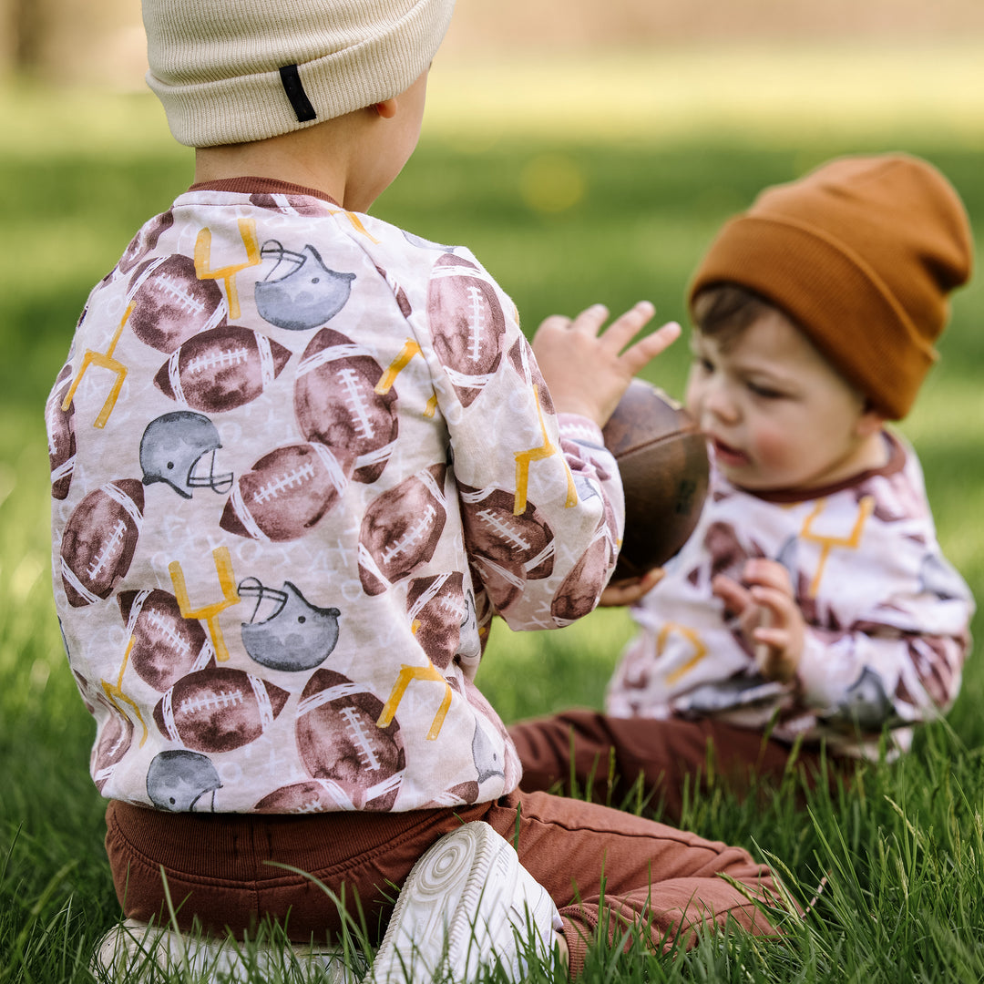 Football Season Organic Sweatshirt and Pants Toddler Set