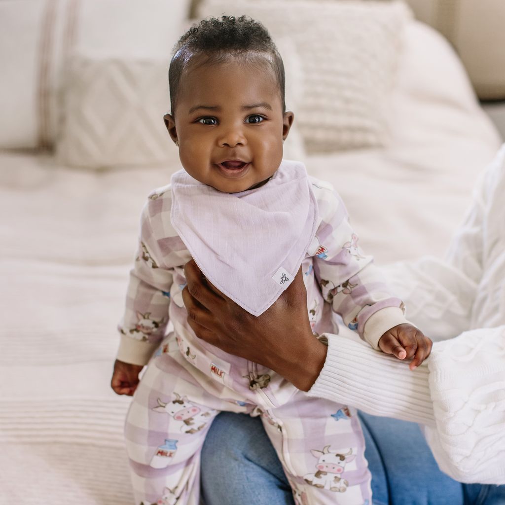 Organic Cotton Baby Bandana Bibs - Pink Sand