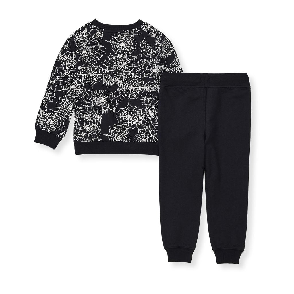 Spiderwebs Organic Boy Shirt and Pants Infant Set