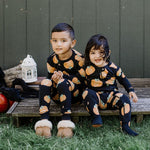 Load image into Gallery viewer, Midnight Pumpkins Organic Matching Family Pajamas - Kids PJ Set
