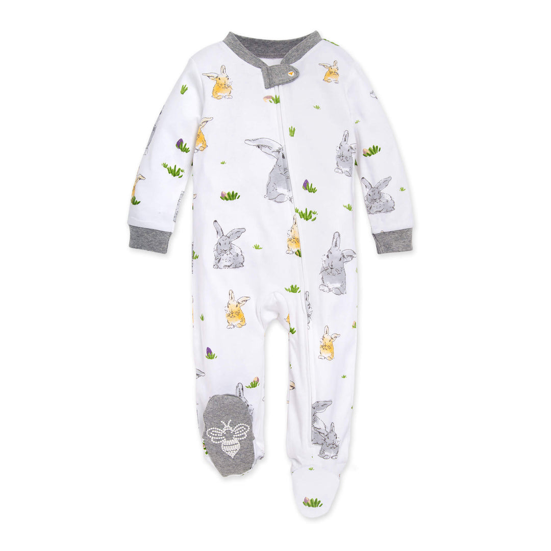 Bunny Trail Organic Cotton Loose Fit Footed Sleep &amp; Play