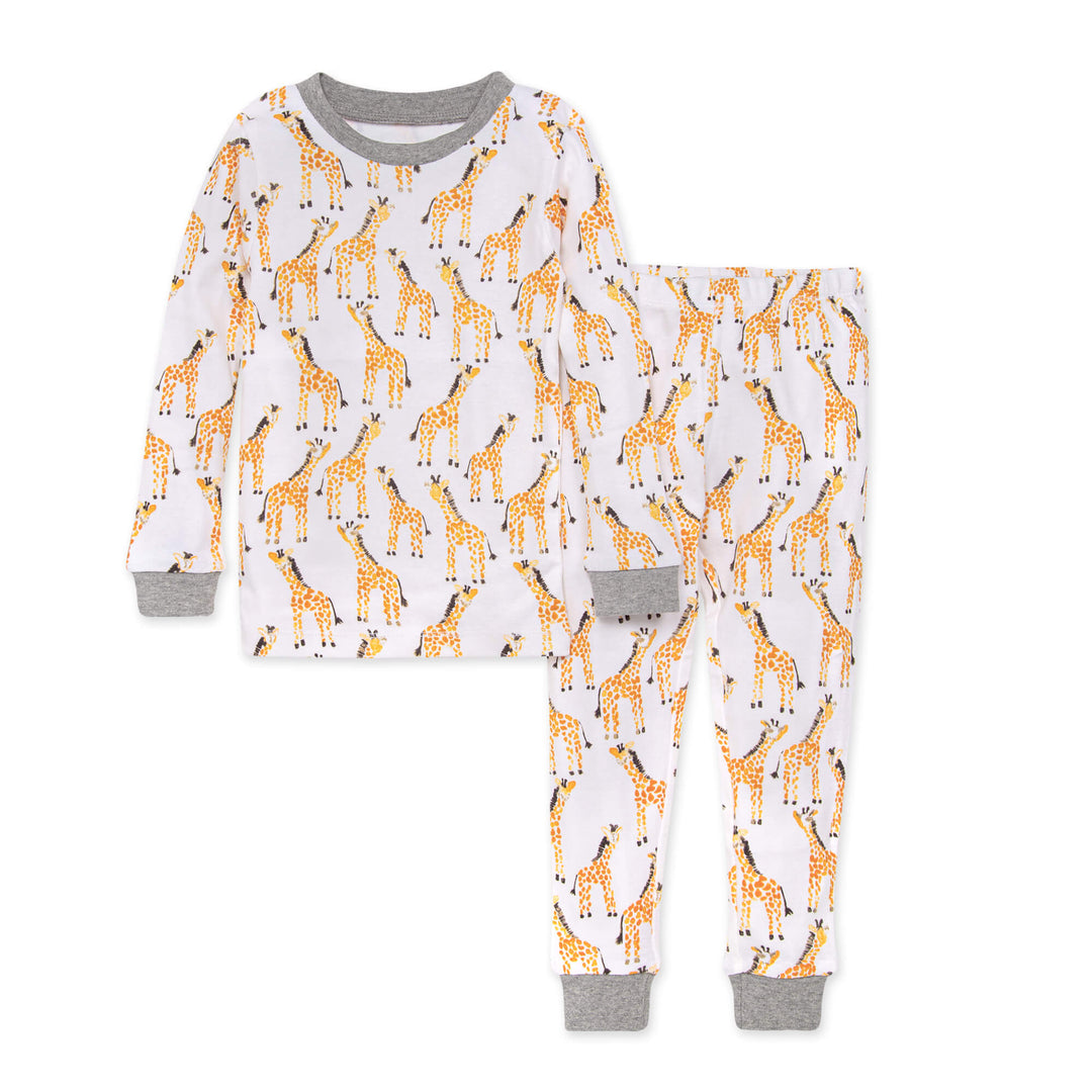 Giraffes Organic Cotton Snug Fit Toddler Pajamas