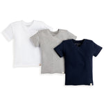 Load image into Gallery viewer, Set of 3 Short Sleeve Reverse Seam Toddler V Neck Tee
